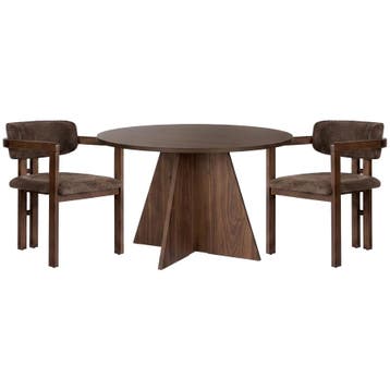 Evila Eettafel - Bruin/Houtkleurig - Nieuw/Ongebruikt -, 100 tot 150 cm, Verzenden, Nieuw, Scandinavisch
