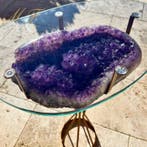 Exceptionnel table en Améthyste AAAA Geode - Hoogte: 740 mm