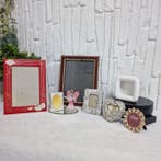 Themacollectie - 14 vintage fotolijsten – houten, bamboe,, Antiek en Kunst