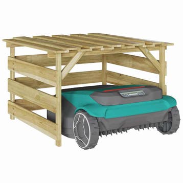 vidaXL Grasmaaier Garage Bruin 84 x 80 x 56 cm, Tuin en Terras, Verzenden, Nieuw