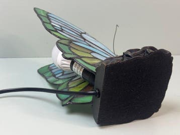 Lampe de table - Verre, Plomb - Lampe papillon Tiffany
