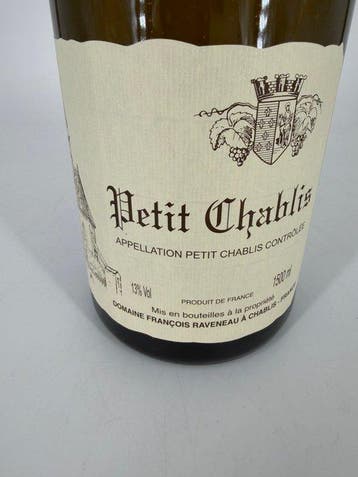 2019 Domaine Francois Raveneau, Petit Chablis - Bourgogne -, Nieuw