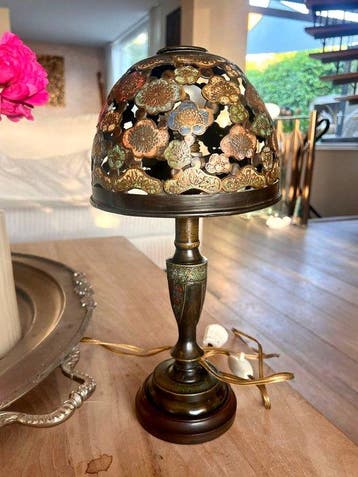 Japan - champlevé-style - 1900s - Lampe de table - Laiton,