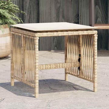 vidaXL Tuinkrukken 4 st met kussens 41x41x36 cm poly rattan, Verzenden, Nieuw