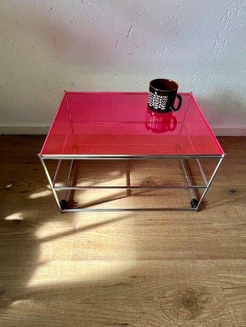Bijzettafel - Roestvrij staal, Acryl - Opgeknapte salontafel