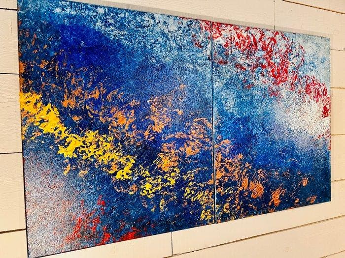 Ronan Martin - Raging Ocean - XL, Antiek en Kunst, Kunst | Schilderijen | Modern