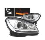 PHARES POUR MERCEDES W204 11-14 FOND CHROMÉ LED, Verzenden