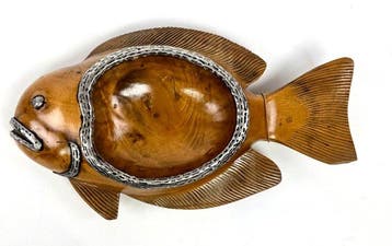 Kom - Teak - Svuotatasche /tek staal