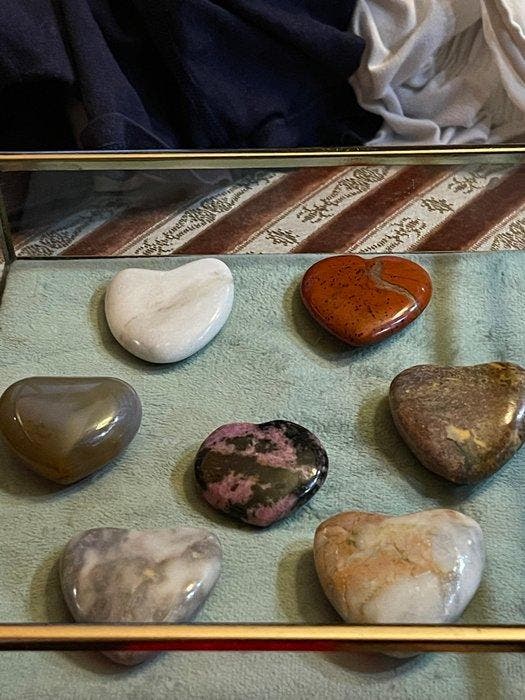 verzameling geslepen edelstenen Hart- 33 g - (8), Antiek en Kunst, Antiek | Speelgoed