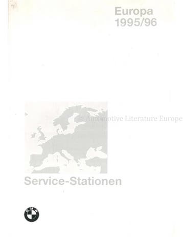 1995/1996 BMW SERVICE DEALERS EUROPA HANDBOEK