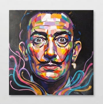 TA Duy Tung (1961) - Dali en Couleurs 80 80 cm