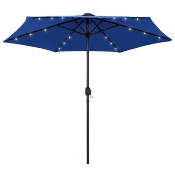 vidaXL Parasol met LED-verlichting en aluminium paal 270 cm, Verzenden