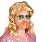 Blonde Pruik Barry Met Snor, Verzenden, Nieuw