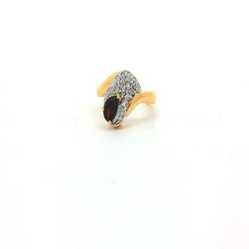 Zonder minimumprijs - Ring Zilver - 0.84ct. tw. Granaat -, Nieuw