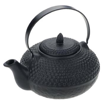 Oosterse theepot zwart | Met thee filter | 85cl | 12cm, Verzenden, Nieuw in verpakking