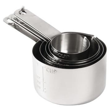 Maatkommen RVS | 5 stuks | 30ml, 60ml, 80ml, 125ml, 250ml |, Verzenden, Nieuw in verpakking