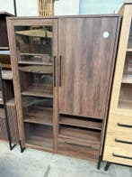Sparta vitrine, dark almond, Huis en Inrichting, Nieuw, Glas