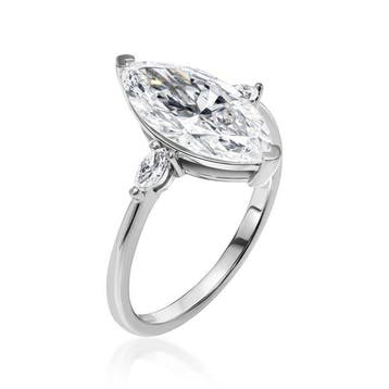 Bague de fiançailles - 14 carats Or blanc - 3.21ct. tw., Bijoux, Sacs & Beauté, Bijoux anciens