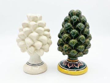 Ornement décoratif (2) - Italie - Pigne en céramique, Antiquités & Art