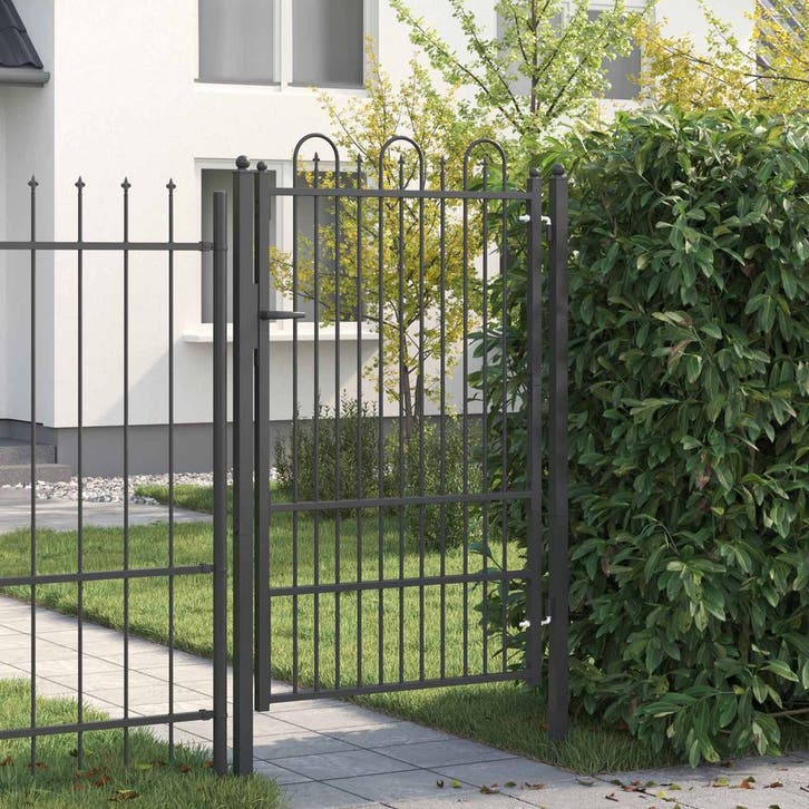 vidaXL Hekpoort HORST 100 x 150 cm Staal Zwart, Tuin en Terras, Tuinpoorten, Nieuw, Verzenden