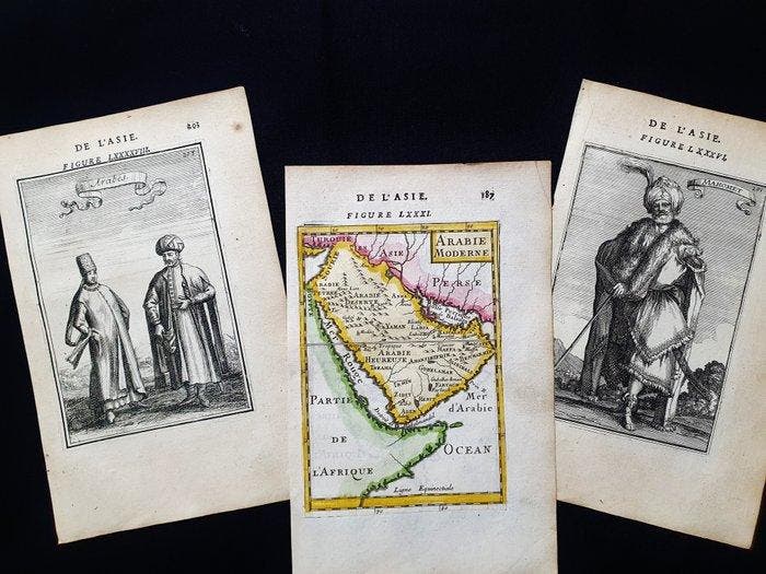 Azië - [LOT van 3] - Midden-Oosten / Kleine Azië / Arabisch, Boeken, Atlassen en Landkaarten
