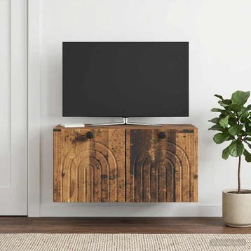 vidaXL Wandmontage TV-kast Oud hout 59,5 x 31 x 30 cm, Verzenden, Nieuw
