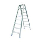Solide dubbele trapladder 2×8 treden – 2.00m, Ophalen of Verzenden, Nieuw, Trap, 2 tot 4 meter