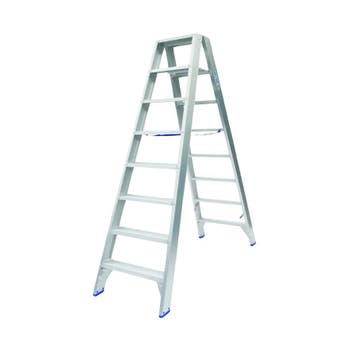 Solide dubbele trapladder 2×8 treden – 2.00m, Doe-het-zelf en Bouw, Ladders en Trappen, Ophalen of Verzenden, Nieuw, Trap, 2 tot 4 meter