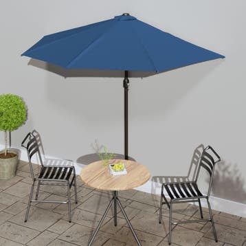 vidaXL Balkonparasol half met aluminium paal 270x144x222 cm, Verzenden