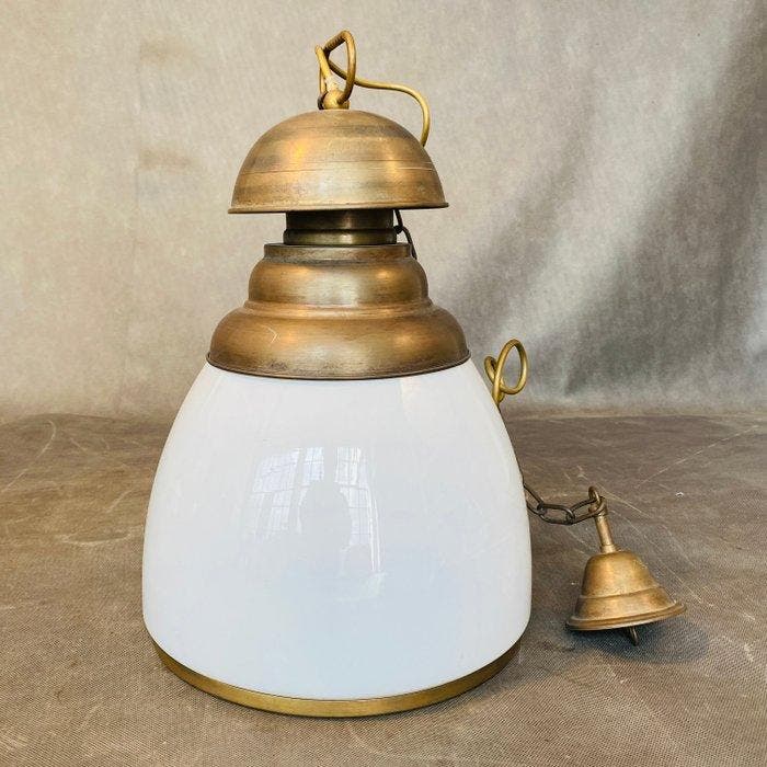 Lampe à suspendre - Verre, Antiek en Kunst, Curiosa en Brocante