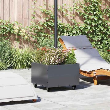 vidaXL Parasolvoet Antraciet 45 x 45 x 45 cm Staal, Tuin en Terras, Verzenden, Nieuw
