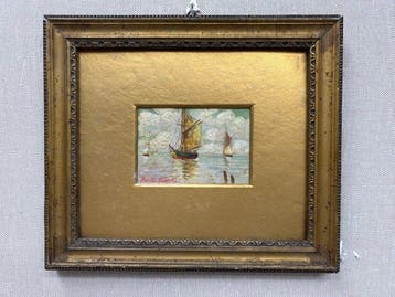 Fausto Pratella (1886-1964) - Marina, Antiquités & Art