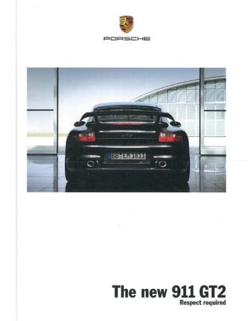 2008 PORSCHE 911 GT2 HARDCOVER BROCHURE ENGELS, Boeken, Nieuw