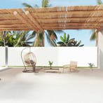 vidaXL Windscherm uittrekbaar 180x1200 cm crèmekleurig, Verzenden, Nieuw