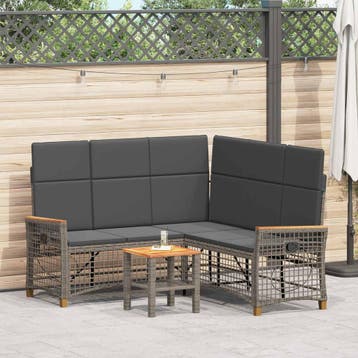 vidaXL Tuin verstelbare bank set 5-Aantal zitplaatsen, Verzenden, Nieuw