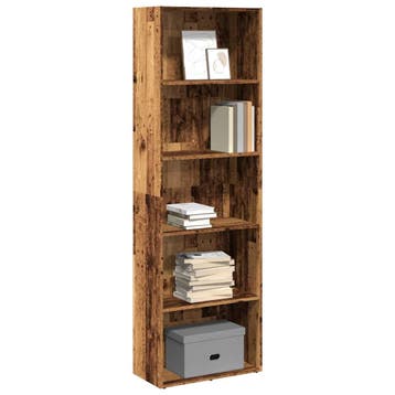 vidaXL Boekenkast 60x30x189 cm bewerkt hout oud houtkleurig, Verzenden