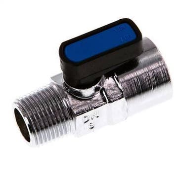 Mâle à Femelle R/Rp 3/8 2-Way Brass Mini Ball Valve Compact, Verzenden