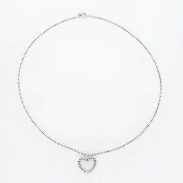 Collier - 14 carats Or blanc Diamant (Naturelle)