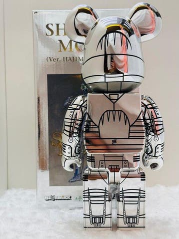 Hajime Sorayama - BE@RBRICK 400% Shadow Moon bearbrick, Antiquités & Art, Art | Peinture | Moderne