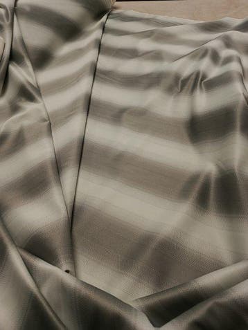 Stupendo cotone darredo grigio a righe - made in Italy -