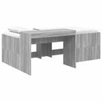 vidaXL Kinderhoogslaper met bureau Grijs Sonoma 90 x 200 cm, Verzenden, Nieuw