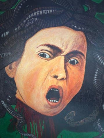 Rafael Borja - Cabeza de Medusa (Homenaje a Caravaggio), Antiquités & Art