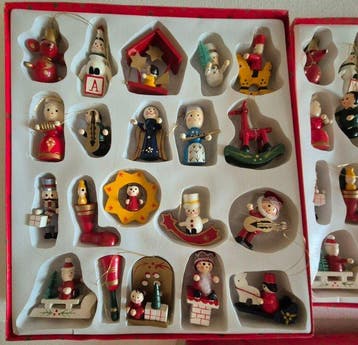Kerstdecoratie (6) - Hout - Jaren 80/90, Diversen, Nieuw