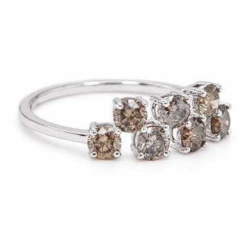 Zonder minimumprijs - Ring - 14 karaat Witgoud - 1.09ct. tw., Nieuw