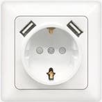 Wandcontactdoos Aigi Cika - Inbouw 1-voudig stopcontact met, Verzenden, Nieuw