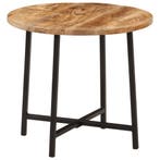 vidaXL Salontafel 45x45x40 cm massief mangohout en ijzer, Verzenden