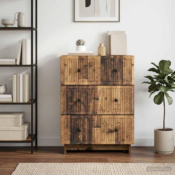 vidaXL Ladekast 66 x 34,5 x 90 cm Bewerkt hout Oud hout, Verzenden, Nieuw