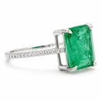 Sans prix de réserve - Bague Platine - 3.31ct. tw. Émeraude