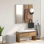 vidaXL Halmeubelset bewerkt hout artisanaal eikenkleur, Verzenden, Nieuw