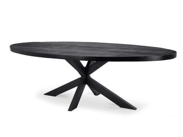 Veiling - Eettafel Villa Ovaal 240 x 120 - Hout - Matrixpoot, Maison & Meubles, Tables | Tables à manger